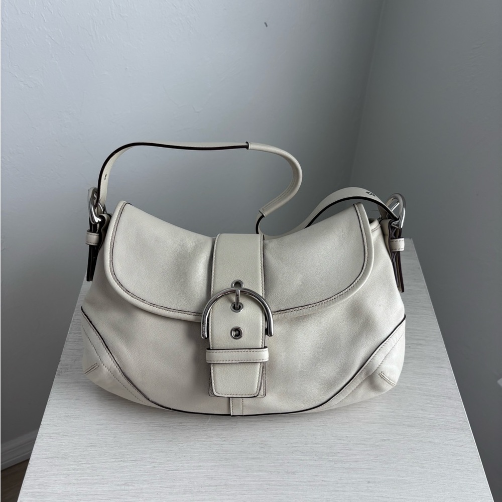 Coach SoHo y2k white bag